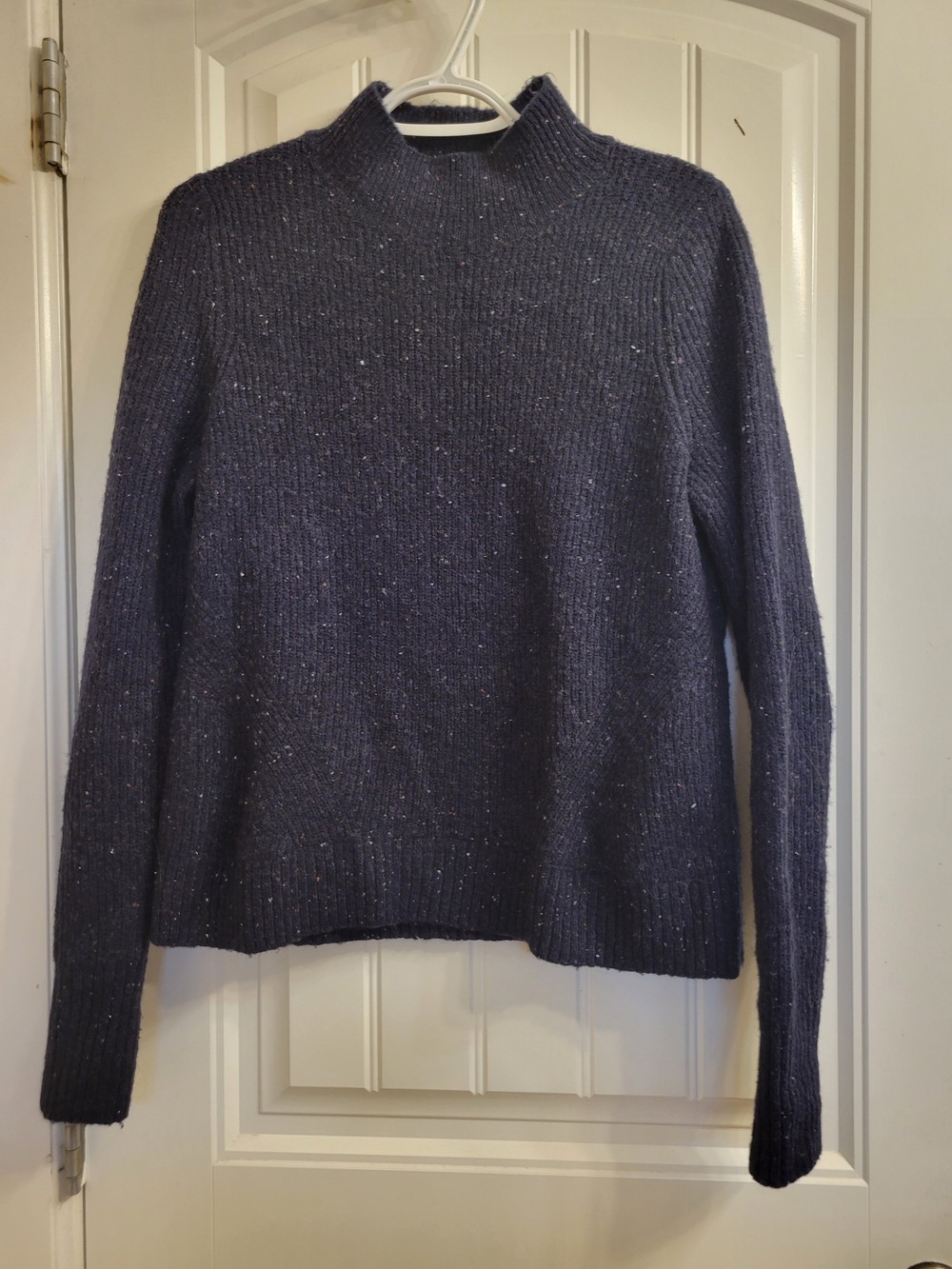 2/$20 RW&CO. Women's Speckled Mock Neck Sweater - Navy